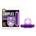 Play Together - Couples Vibrating Cock Ring - Purple (Body-Safe Silicone, USB Rechargeable)