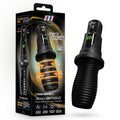 M For Men - 3rd Base - Black USB Rechargeable Vibrating & Rotating Auto Stroker - Body-Safe Wellness Device