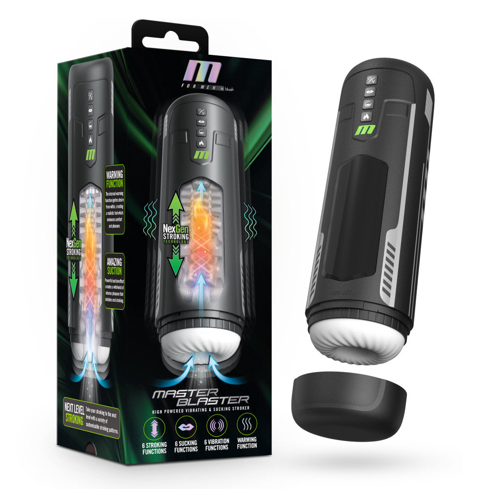 M For Men Master Blaster - Rechargeable Vibrating Auto Stroker for Men