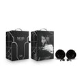 Noir Pom Body-Safe Adjustable Nipple Clamps – Furry Black Design for Enhanced Sensation