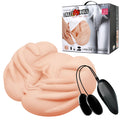CRAZY BULL Body-Safe Vibrating Spread Torso Masturbator - Flesh Tone, USB Rechargeable, 20 cm