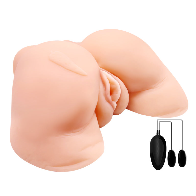 CRAZY BULL JULIE Vibrating Doggy Style Masturbator - Flesh-Colored Realistic Torso (USB Rechargeable, Enhanced Stimulation)