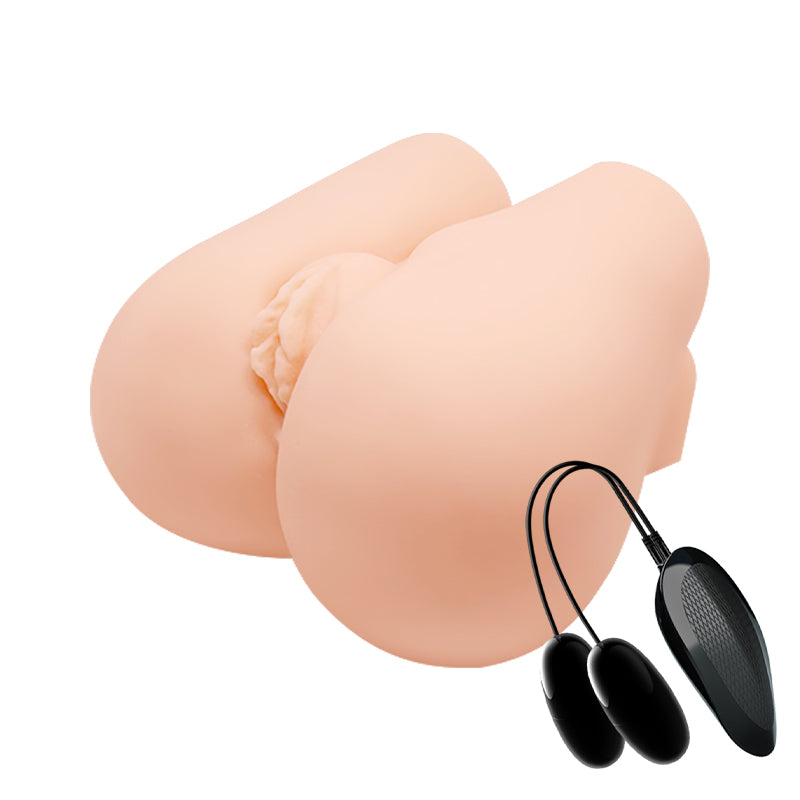 CRAZY BULL Body-Safe Vibrating Missionary Torso Masturbator – Flesh Color (USB Rechargeable, Realistic Design)