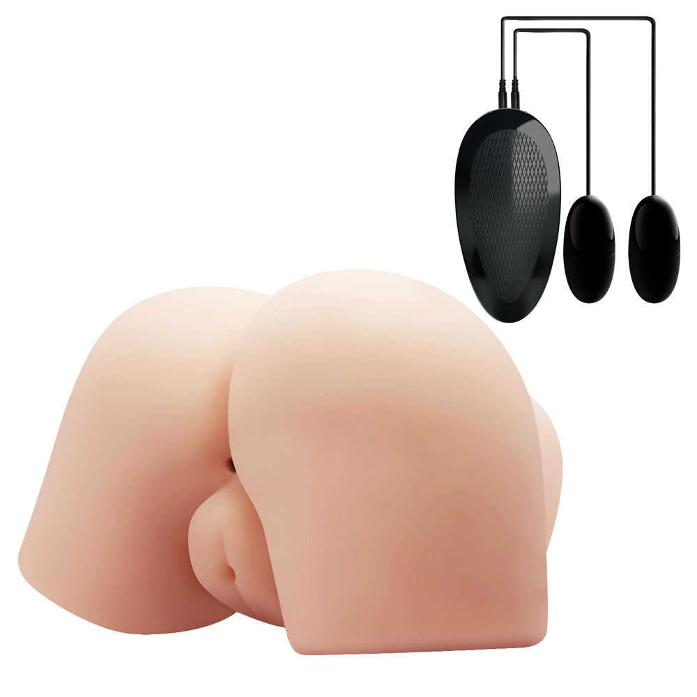 CRAZY BULL Body-Safe Vibrating Doggy Torso Masturbator - Flesh Texture for Enhanced Pleasure (USB Rechargeable)