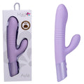 Maia AYLA - Lavender 24.4 cm USB Rechargeable Thrusting Rabbit Vibrator – Body-Safe Silicone for Ultimate Pleasure