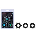 Maia MANZO - Body-Safe Silicone Cock Rings Set of 3 - Versatile Black Design (Enhances Pleasure, Unisex)