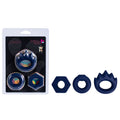 Maia LONZO - Body-Safe Silicone Cock Ring Set (3 Pieces, Vibrant Blue) - Perfect for Enhanced Pleasure and Wellness
