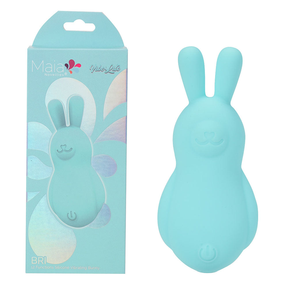 Maia BRI - Teal 9 cm USB Rechargeable Body-Safe Silicone Vibrating Bunny Bullet