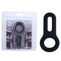 Maia GAVIN - Body-Safe Black Cock and Balls Ring for Enhanced Pleasure (Adjustable, 100% Silicone)