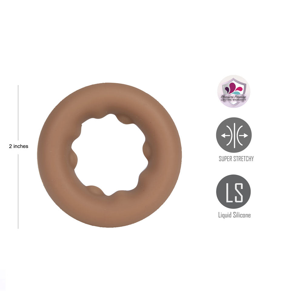 Maia GUNNER - Body-Safe Tan Brown Cock Ring for Enhanced Pleasure (Comfort Fit, Unisex)