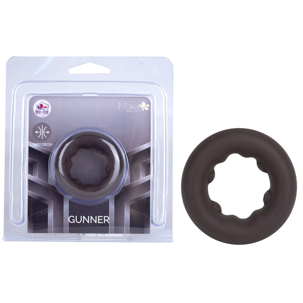 Maia Cock Ring – Body-Safe Silicone – Dark Brown