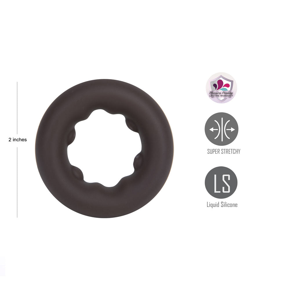 Maia Cock Ring – Body-Safe Silicone – Dark Brown