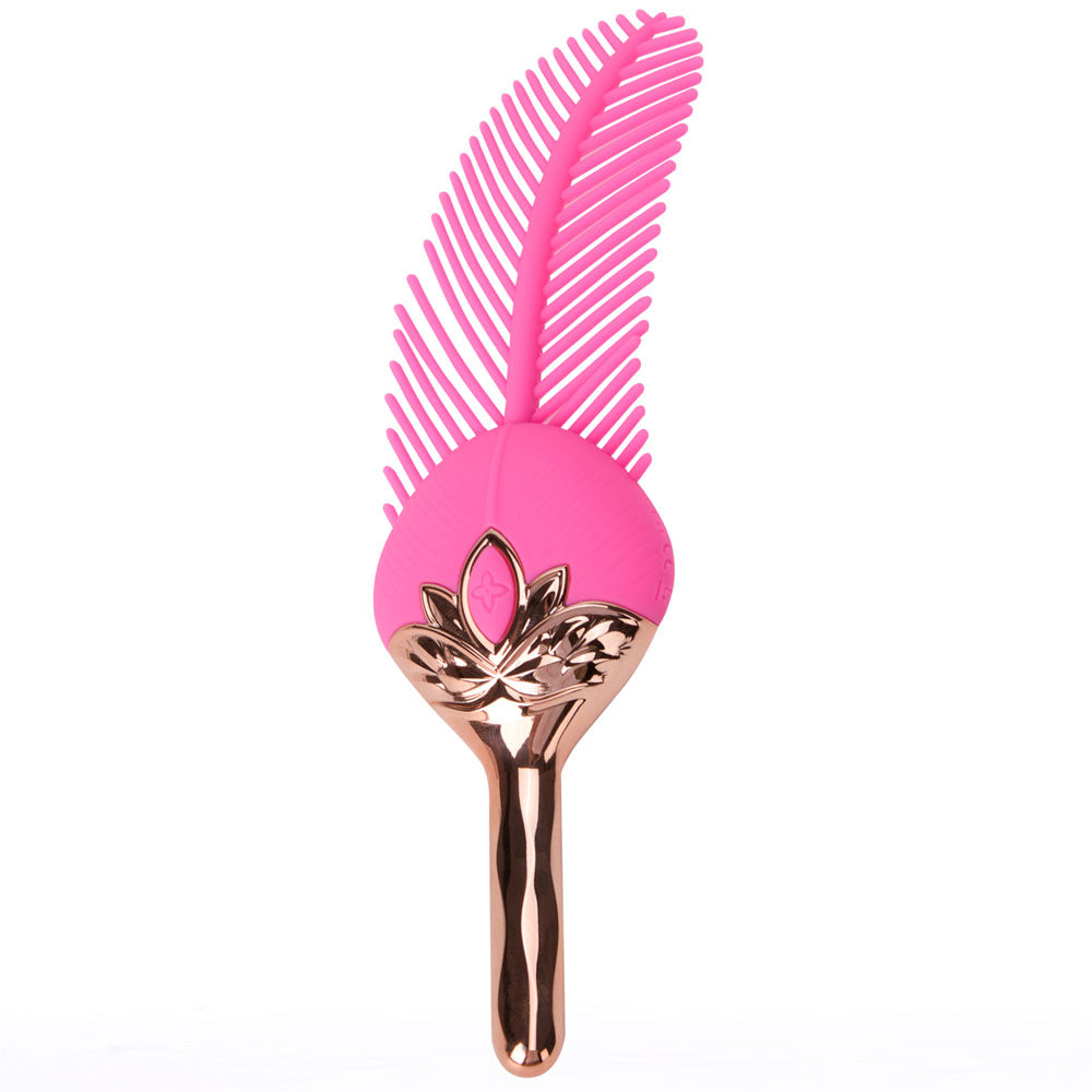 Maia RAYNE - USB Rechargeable Feather-Like Vibrating Stimulator – Soft Pink (Body-Safe Silicone, 20 cm)