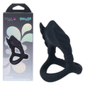 Maia ROCKY Black USB Rechargeable Vibrating Cock & Balls Ring for Couples