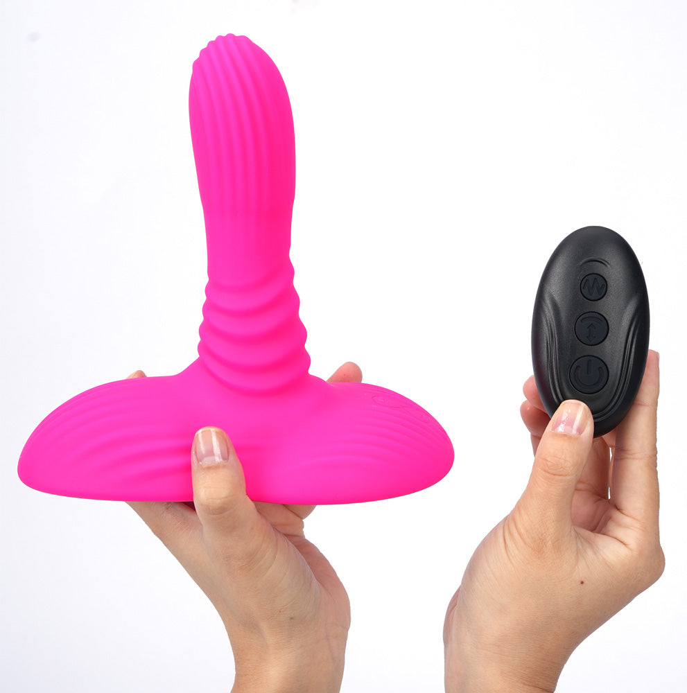 Maia Thrusting Vibrator – USB Rechargeable – Body-Safe Silicone – Pink