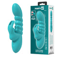 Party Up BRYNLYN - Teal USB Rechargeable Rabbit Vibrator (18.2 cm, Body-Safe Silicone for Wellness)