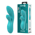 Party Up DALIDA - Teal 16.2 cm USB Rechargeable Rabbit Vibrator - Body-Safe Silicone for Wellness and Pleasure