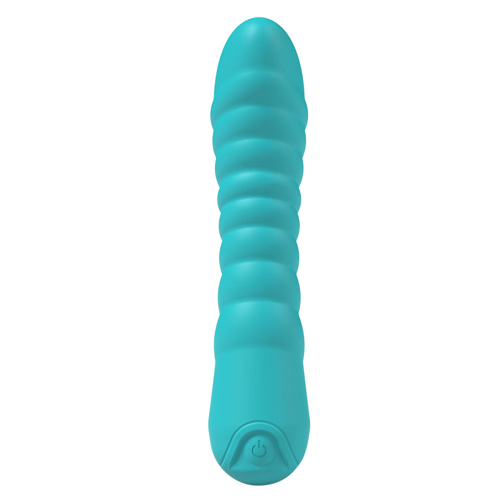 Party Up JAYLEI - Teal - 14.6 cm USB Rechargeable Vibrator for Wellness and Pleasure