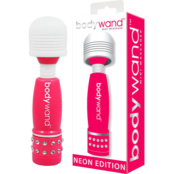 Bodywand Mini Massager Neon Edition - Pink Rechargeable Massage Wand for Relaxation and Wellness