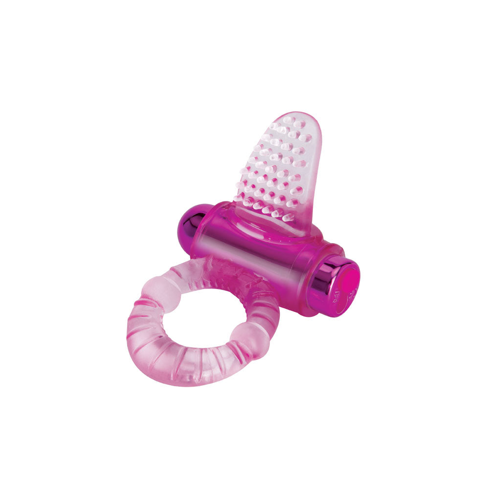 Bodywand Rechargeable Lick It Pleasure Ring – Pink (USB Rechargeable, Vibrating Cock Ring for Enhanced Pleasure)