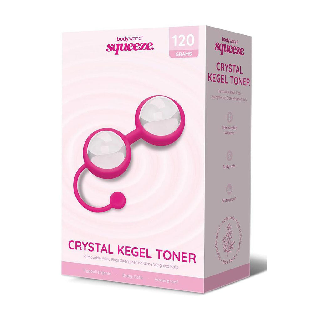 Bodywand Squeeze Crystal Kegel Toner - Weighted Glass Kegel Balls Set for Enhanced Wellness