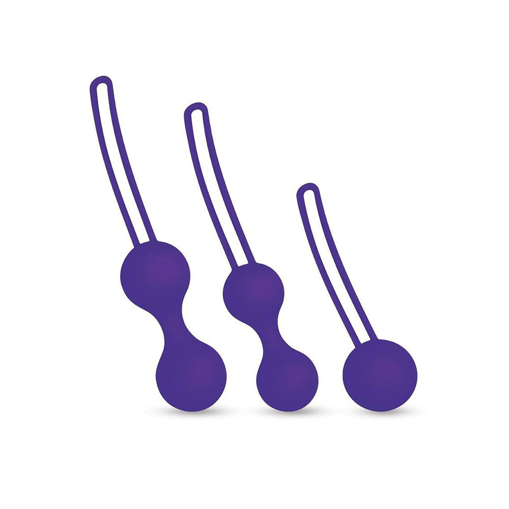 Bodywand Squeeze 3-Piece Kegel Training Set – Purple Weighted Kegel Balls for Enhanced Pelvic Floor Strength