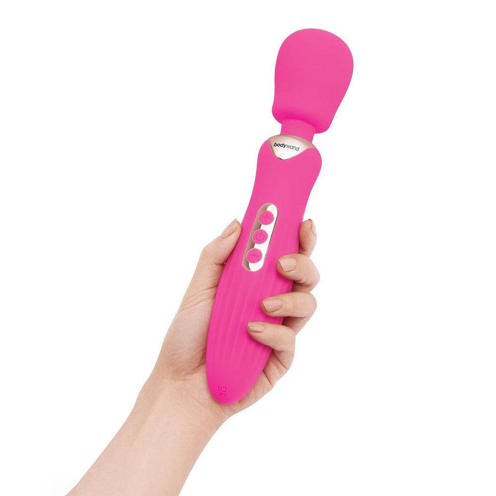 Bodywand RUMBLE WAND 10-Inch Massage Wand - Hot Pink (USB Rechargeable, Body-Safe Silicone, 24 cm)