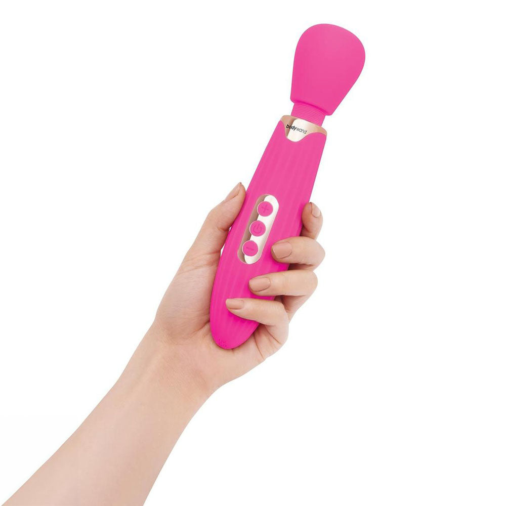 Bodywand RUMBLE WAND 8-Inch Massage Wand – Hot Pink (USB Rechargeable, 20.3 cm Body-Safe Design)
