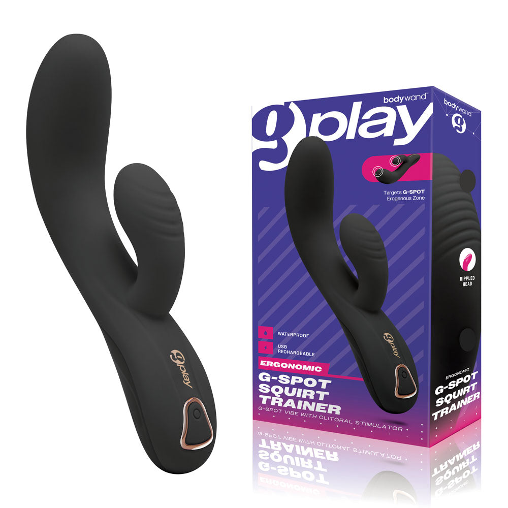 Bodywand G-Play G-Spot Squirt Trainer - Black (19 cm, USB Rechargeable, Body-Safe Silicone)