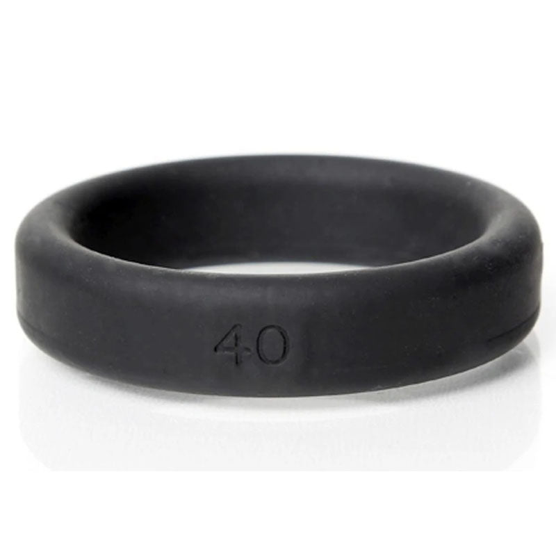 Boneyard Body-Safe Silicone Cock Ring - 40mm Black (Comfort Fit, Durable Design)