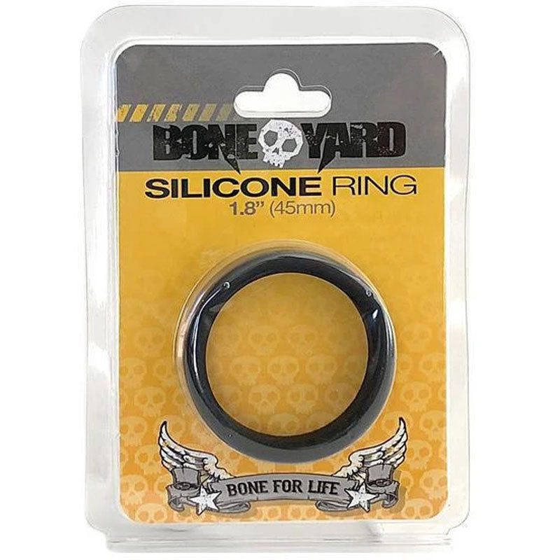 Boneyard 45 mm black silicone cock ring