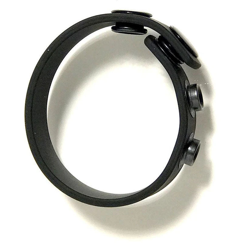 Boneyard Body-Safe Silicone Adjustable Cock Strap – Black 3-Snap Design (Comfort Fit for All)