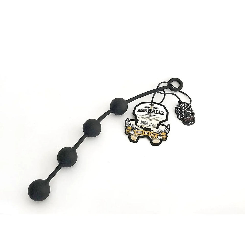Boneyard Body-Safe Medium Anal Balls – Black (40 cm, Comfortable & Durable)