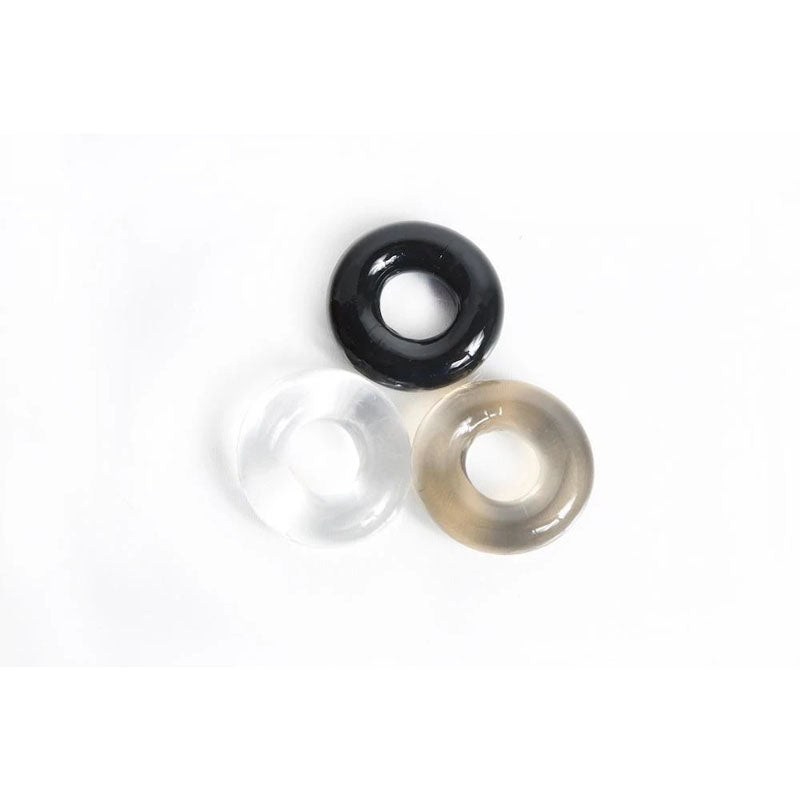 Boneyard Triple Play Body-Safe Cock Ring Set - 3 Adjustable Rings for Enhanced Pleasure