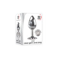 Adam & Eve Anal Toy – Small, Clear Gem – Metallic – 7.1 cm