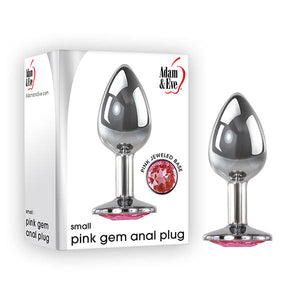 Adam & Eve Pink Gem Metal Butt Plug – image 2