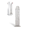 Crystal Clear 8-Inch Body-Safe Silicone Dong – 20.3 cm (Gender-Neutral, USB Rechargeable)