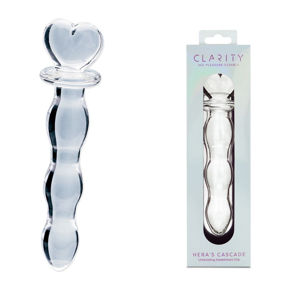 Clarity - Hera's Cascade - 15 cm Body-Safe Clear Glass Dildo for Wellness and Pleasure