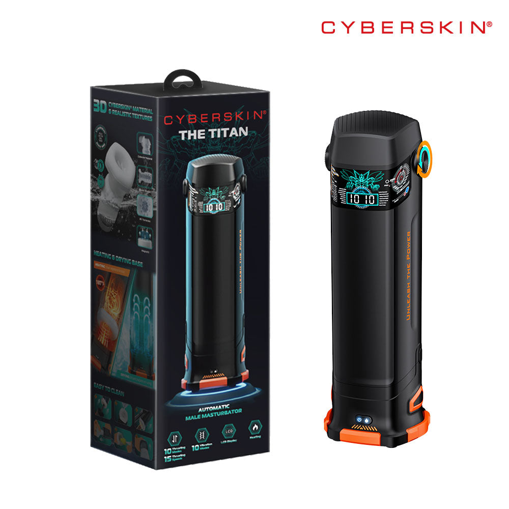 CyberSkin Masturbator – USB Rechargeable, Thrusting & Vibrating – Black