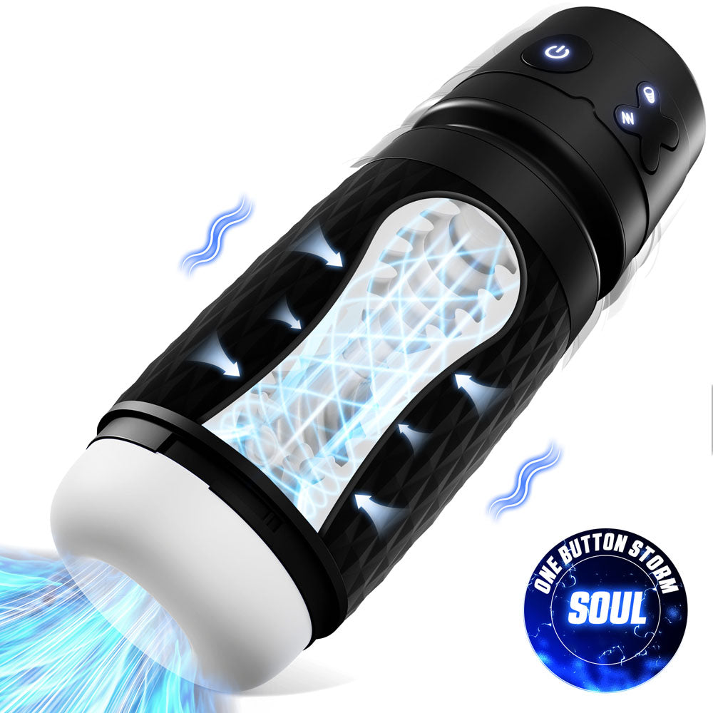 CyberSkin Masturbator – USB Rechargeable, Black