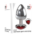 Small Red Heart Gem Anal Plug for Beginners