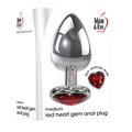 Adam & Eve Anal Plug – Medium, Metallic – Red – 8.25 cm