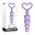 Evolved Sweet Treat - Body-Safe Purple 11.5 cm Beaded Butt Plug with Handle (USB Rechargeable)