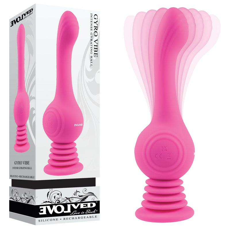 Evolved GYRO VIBE - USB Rechargeable Super Vibrator in Pink (24.8 cm, Body-Safe Silicone)