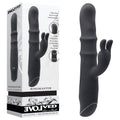 Evolved RINGMASTER - Black USB Rechargeable Rabbit Vibrator (23.1 cm, Body-Safe Silicone)