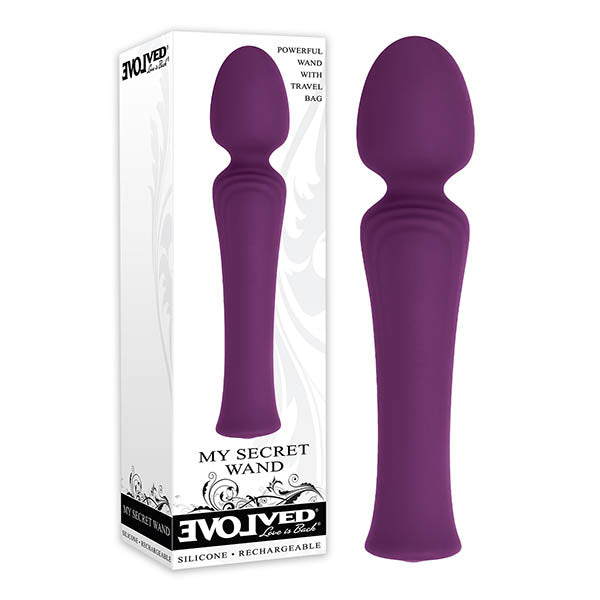 Evolved My Secret Wand - USB Rechargeable Massage Wand in Purple (17 cm / 6.7 inches) - Body-Safe & Versatile Design