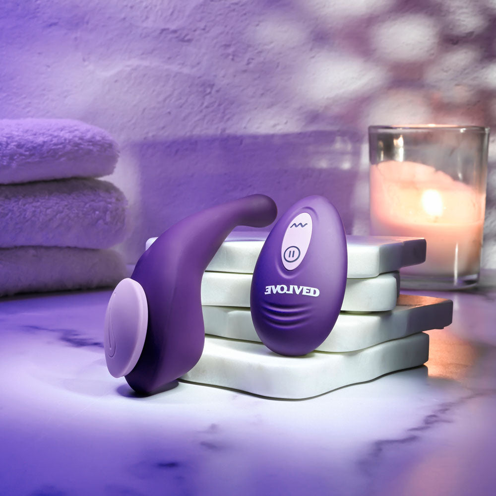 Evolved PANTY PARTY - Purple USB Rechargeable Remote-Controlled Panty Vibrator for Enhanced Pleasure