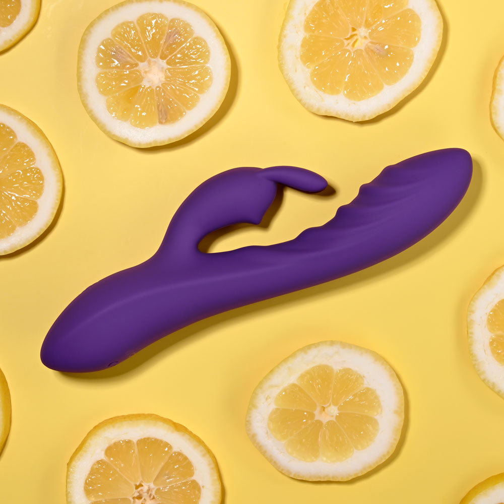 Evolved WAVY RABBIT - Rechargeable Purple Rabbit Vibrator (20.6 cm, Body-Safe Silicone)