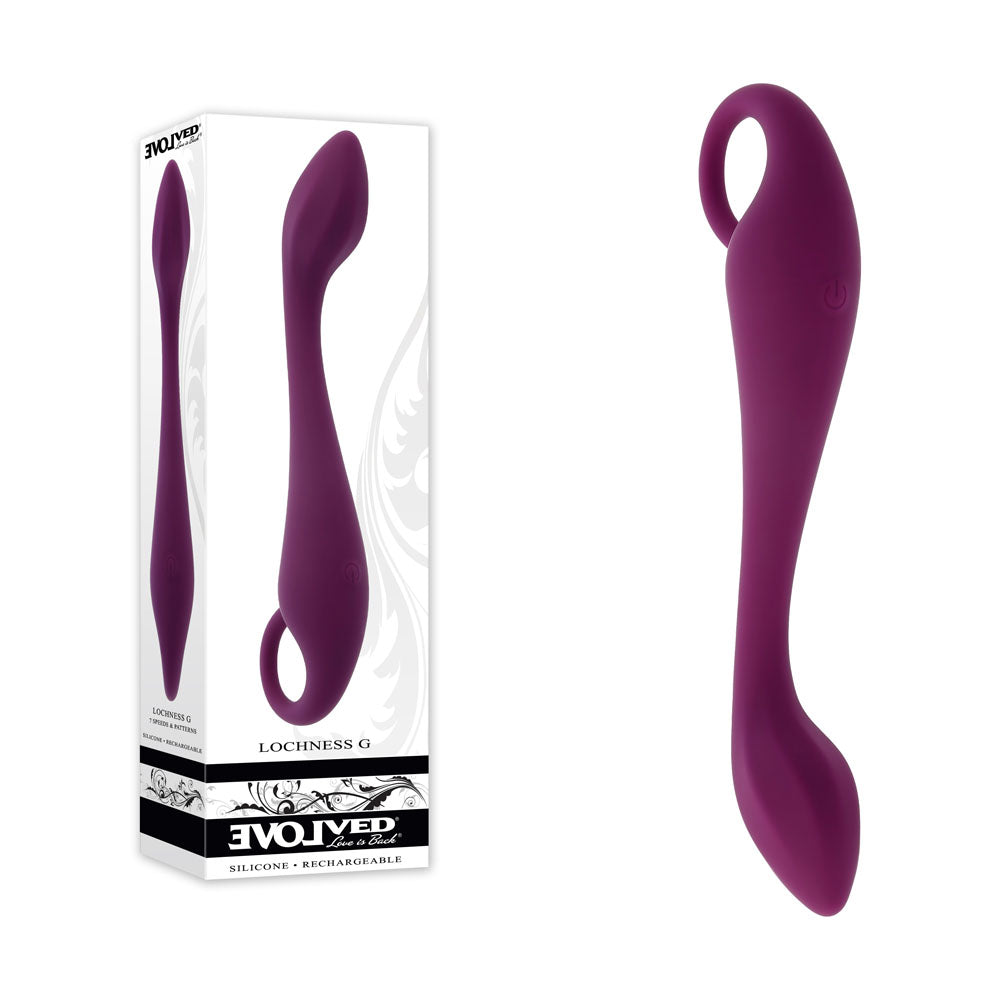 Evolved LOCHNESS G-Spot Vibrator – Purple (19 cm, USB Rechargeable, Body-Safe Silicone)