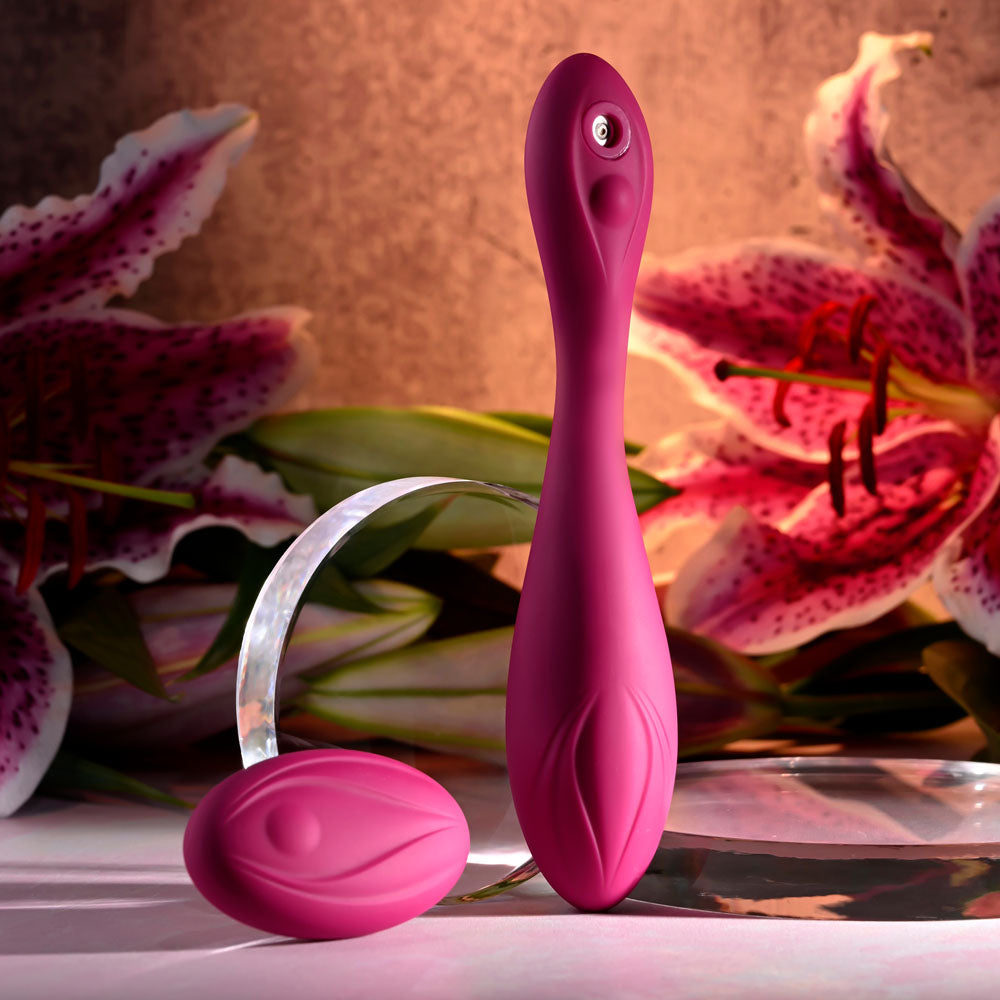 Evolved CHERRY POSE - Pink 16.1 cm USB Rechargeable Flexible & Posable Vibrator with Remote Control for Ultimate Pleasure